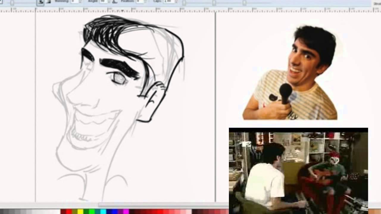 CARICATURA MARCELO ADNET INKSCAPE
