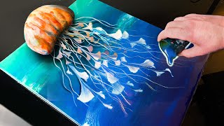 YOU can paint this epic Jellyfish. | AB Creative Acrylic Pouring