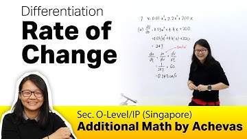 Differentiation Rate Of Change | O-Level/IP Additional Math, A Math