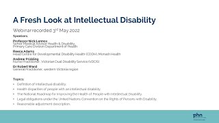 A fresh look at intellectual disability (Webinar 03.05.2022)