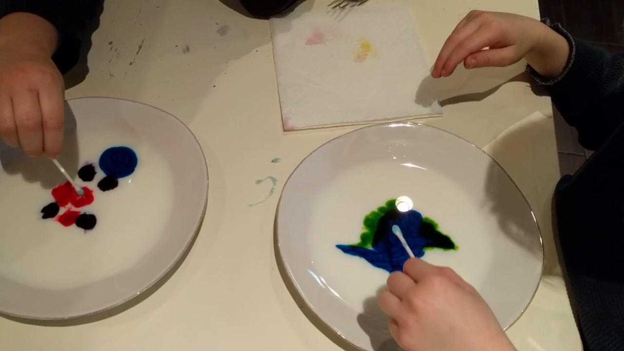 Milk, soap, and food coloring experiment 1 YouTube
