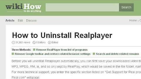 How-To Remove Real Player