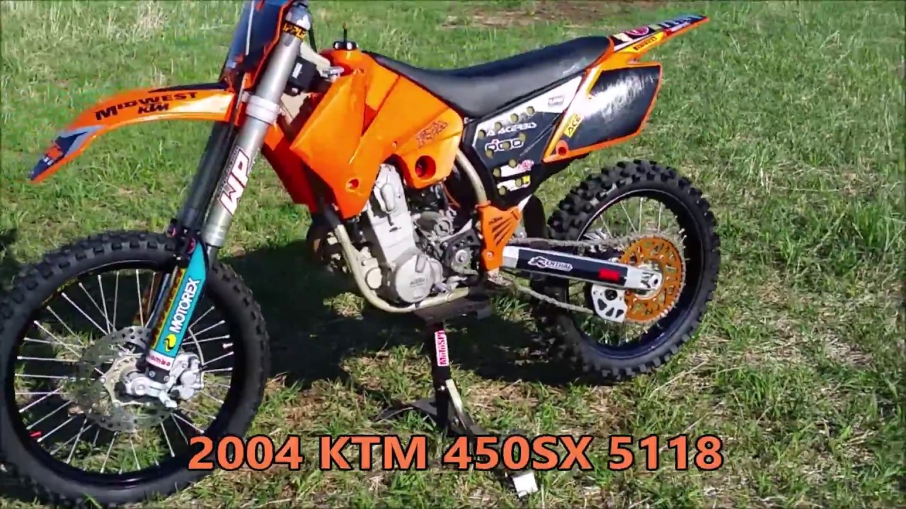 2004 KTM 450SX 5118 Running - YouTube