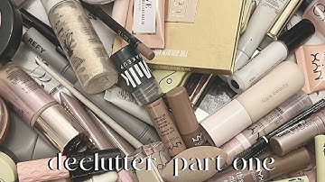 A MAKEUP DECLUTTER - PART ONE | primers, foundations, powders, bronzers & blush | maxine lee harris
