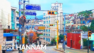 한남동 오거리 에서 세계 대사관로 걷기/ 한남동 카페거리/ 이태원 우사단로 투어| walking in Hannam-dong, Seoul/ 4K Seoul Korea |🎧Stereo