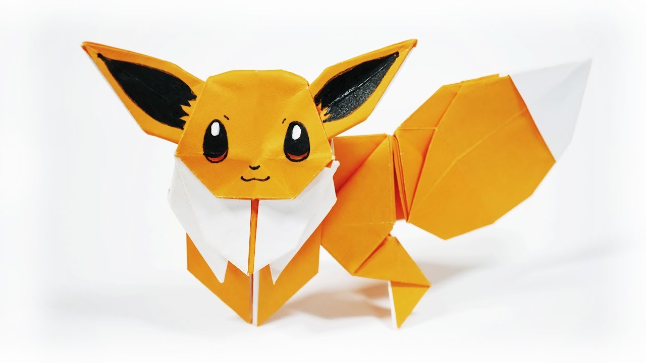 Origami Pokemon Eevee (sakuB) Oригами おりがみ Oριγκάμι 折纸 摺紙 พับ 종이접기 Paper Crafts YouTube