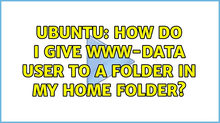 Ubuntu: How do I give www-data user to a folder in my home folder?