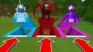 DO NOT CHOOSE THE WRONG SECRET BASE IN Minecraft PE (Tinky Winky, Dipsy, and Po SlendyTubbies)