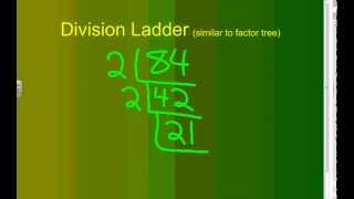 Prime factorization using division ladder