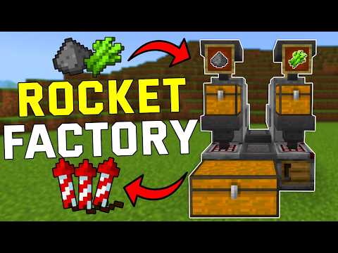 Automatic Rocket Crafter In Minecraft 1.21+ (Bedrock,Mcpe,Ps4,Xbox)