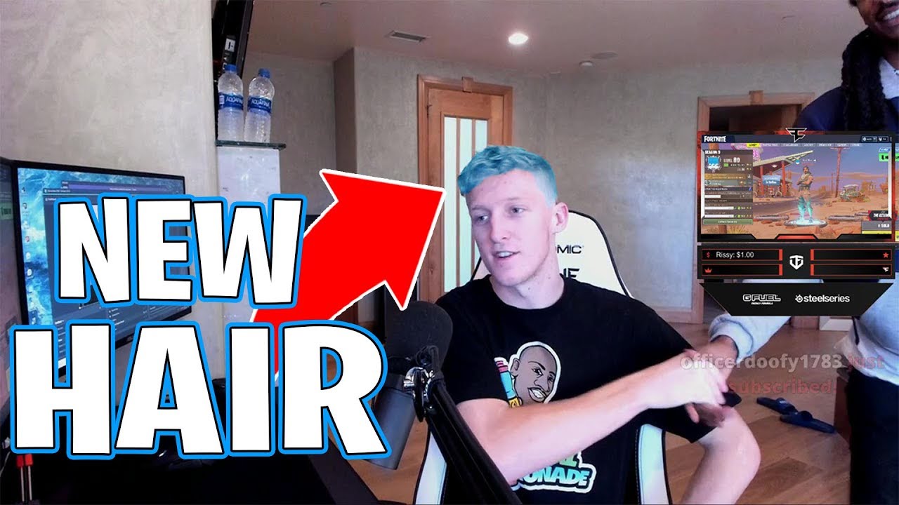 TFUE GETS HAIR CUT ON STREAM (CRAZY HAIR COLOR)