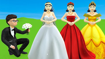 Scary Teacher 3D vs Squid Game Art And Wedding Dress Nice or Error Dressing Room 5 Times Challenge