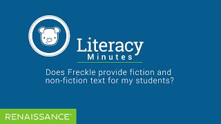 Does Freckle provide fiction and non-fiction text for my students