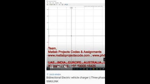 Bidirectional Electric vehicle charger   Three phase bidirectional EV charger   G2V & V2G SIMULINK