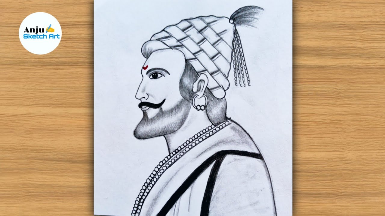 step by step drawing of🚩 छत्रपति शिवाजी महाराज 🚩 using charcoal and  graphite pencil #done #shivjayanti2k19 #shivaji #shivajimaharaj... | By  Nilesh SketchFacebook