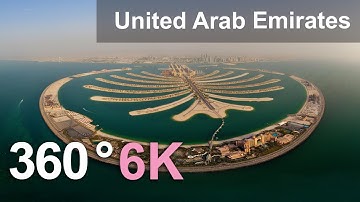 United Arab Emirates. Aerial 360 video in 6K. Virtual travel to Middle East United Arab Emirates. Aerial 360 video in 6K. Virtual travel to Middle East