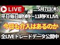 【FXトレードライブ配信中】大型連休明け相場。今日も上がったら介入はあるのか