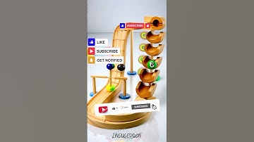 Balls on a wooden Circuit Loop #shorts #marblerun #animation #asmr #loop