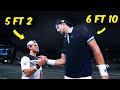 Can tennis shortest king beat the giant most bizarre match ever