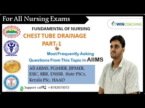 AIIMS NORCET || CHEST TUBE DRAINAGE PART - 1