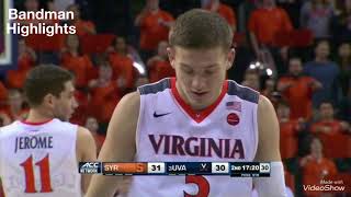 Kyle Guy Virginia vs Syracuse / 1.9.18 / Highlights/ 22pts