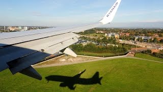 Ryanair B737-800 landing at Manchester Airport [Full HD 1080p]