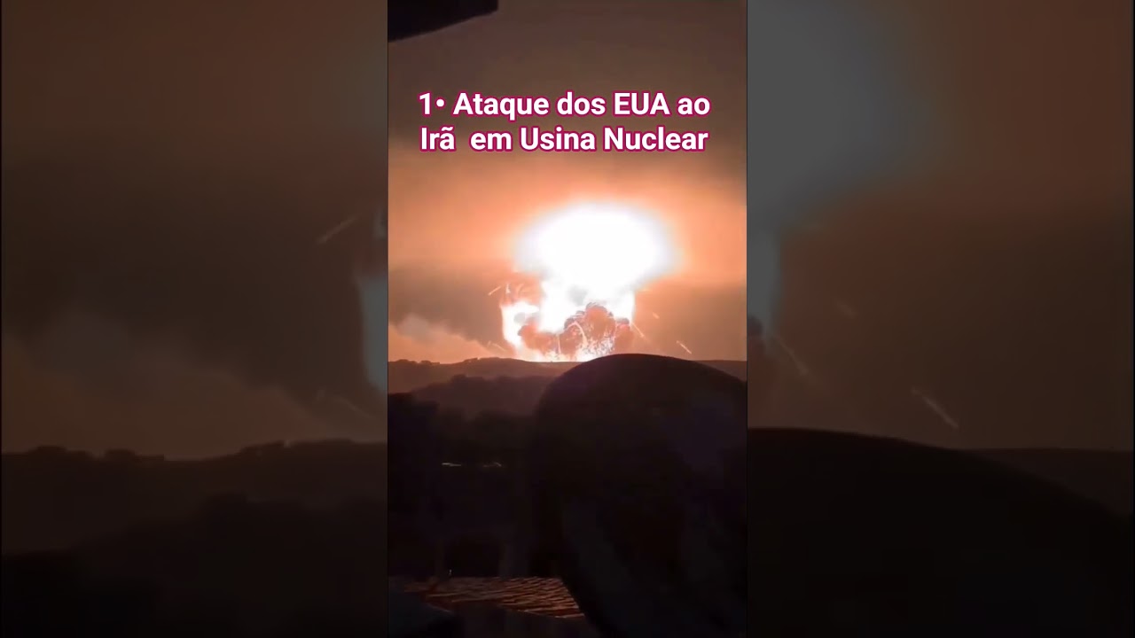 Momento do ataque dos Estados Unidos a usina nuclear do Irã 