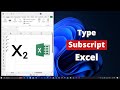 How to Add Subscript on Microsoft Excel