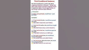 Third Conditional Sentence | Know More About English Grammar