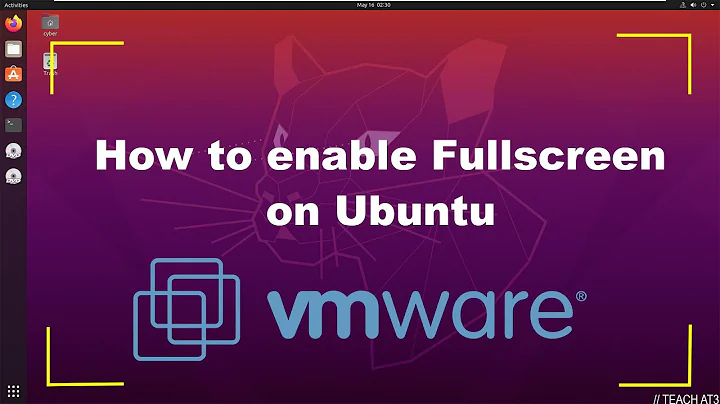How to enable fullscreen on Ubuntu  | VMWare | 100% working