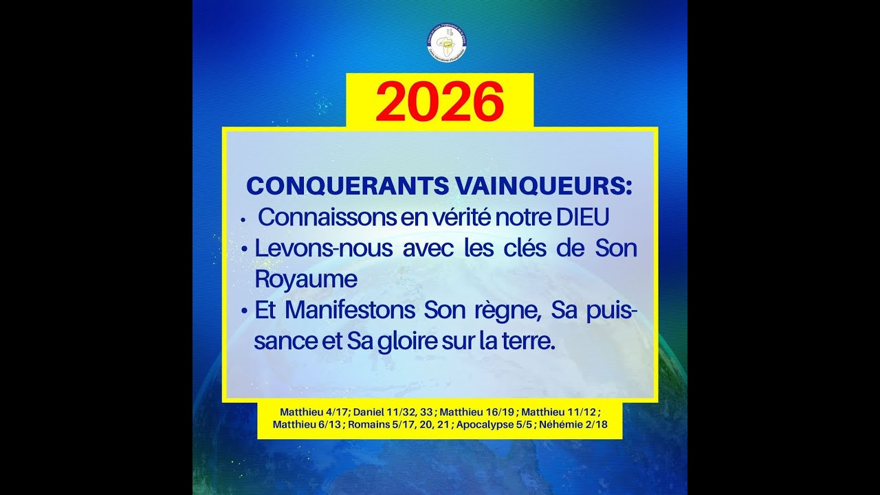 Culte Dominical du 18/01/2026. Orateur : Fr Paul Junior THUMBA