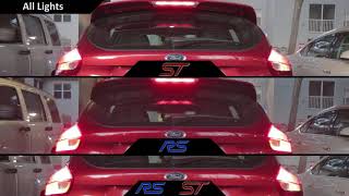 Match Highlights Focus ST/RS Tail Light Comparison