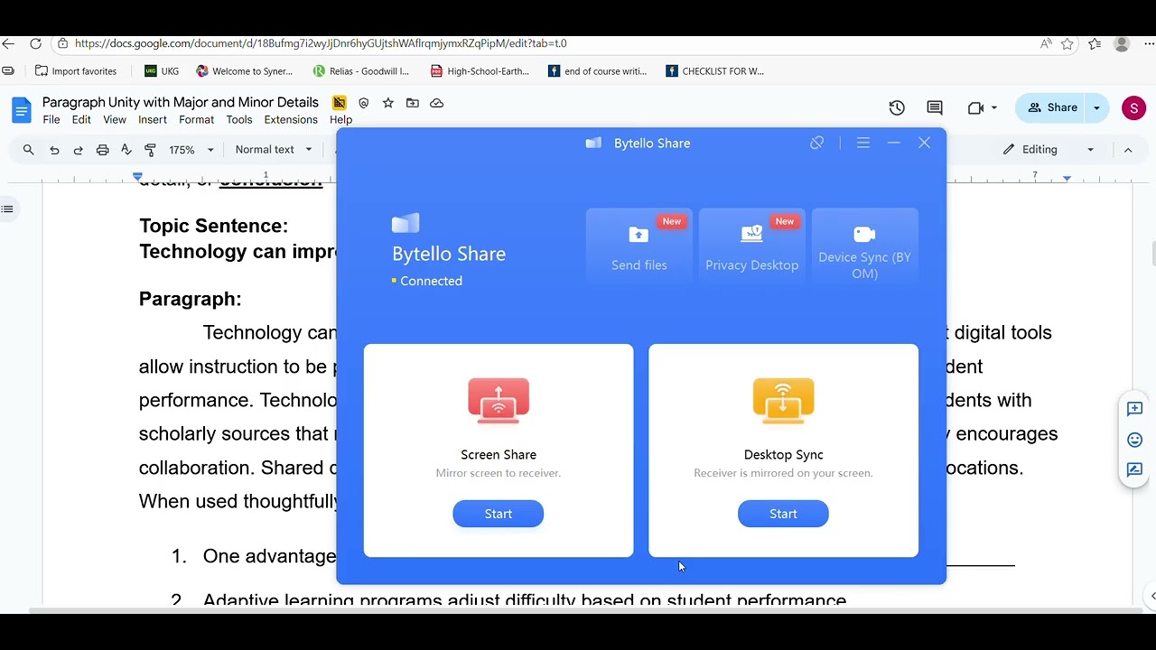 Reviewing the Paragraph Unity Worksheet