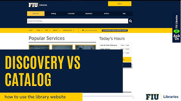 FIU Libraries Discovery vs. Catalog search 💻🖱📚