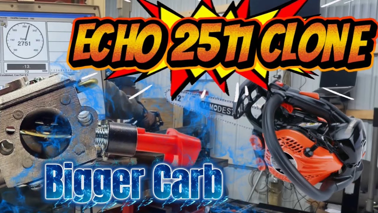 Echo 2511 Clone - Carb Upgrade - Dyno Results - YouTube