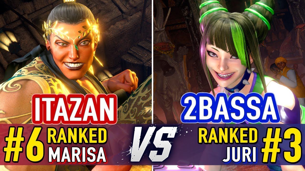 SF6 🤜 ITAZAN (#6 Ranked Marisa) vs 2BASSA (#3 Ranked Juri) 🤛 SF6 High Level Gameplay