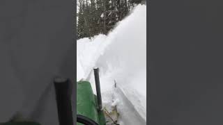 John Deere 318 and model 49 snowblower with paddle mod