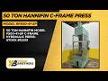 50 TON HANNIFIN MODEL F500-41-SP C-FRAME HYDRAULIC PRESS: STOCK #12233