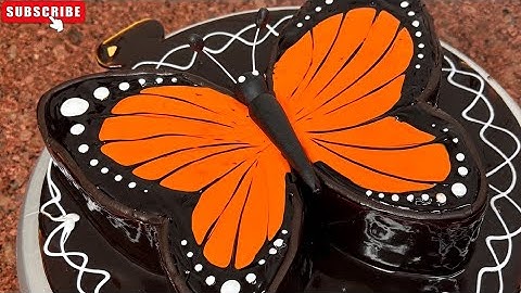 Easy butterfly cake design how to makebutterfly cake round cake cuttingbutterfly #viralvideo