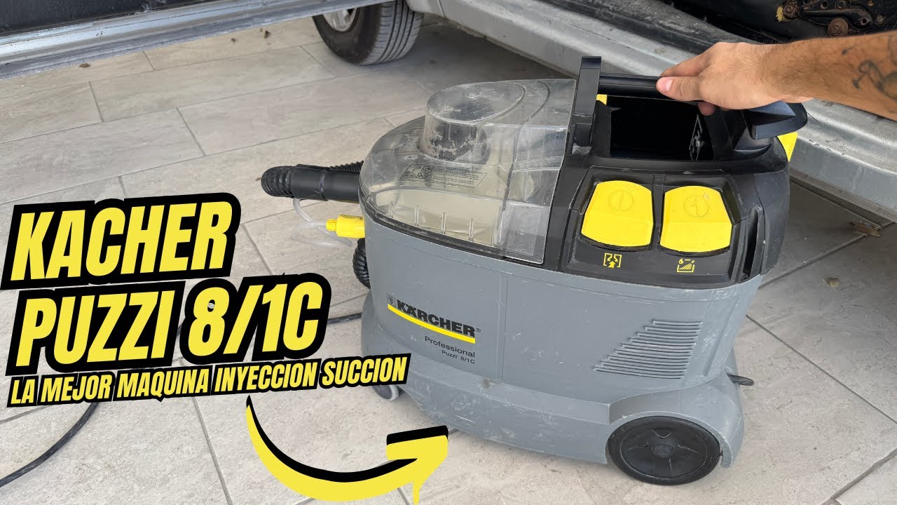 PROBANDO LA ASPIRADORA DE INYECCION SUCCION KARCHER PUZZI 8/1C