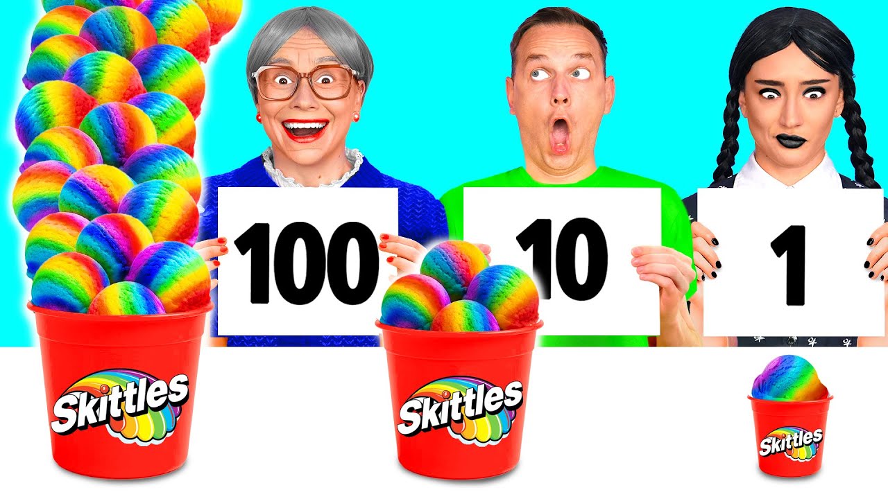 100 Слоев Еды Челлендж | Безумная Кулинарная Битва от Fun Challenge