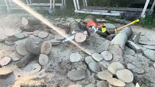 Stihl MS390 First Cuts (Ported)