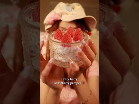 🍓 A Strawberry Pamper Sesh✨ #asmr #asmrskincare #asmrfacial