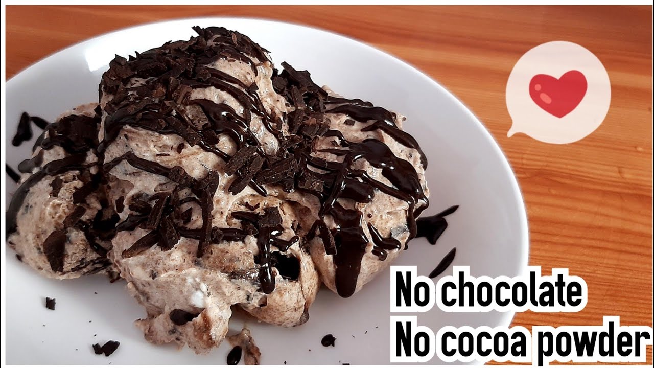 No Chocolate no cocoa powder ice cream without chocolate बिना