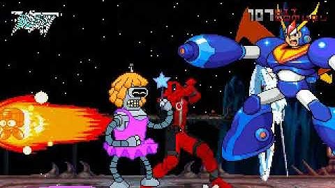 MUGEN Request: Weiss Schnee & Deadpool Vs Bender & Megaman