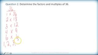 M1201 U3S3.1 P1 Factors and Multiples of Whole Numbers - Review