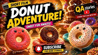 Donut 🍩 Adventure | Short film | QA stories #shortfilm #cartoon #kids #donut #adventure 