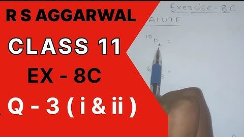 Permutations Ex 8C / Q no 3 (i) and (ii)  R S Aggarwal Class 11th Math
