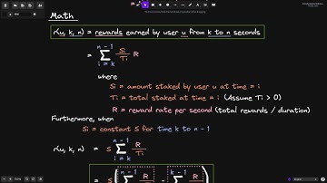 Staking Rewards - Math | DeFi
