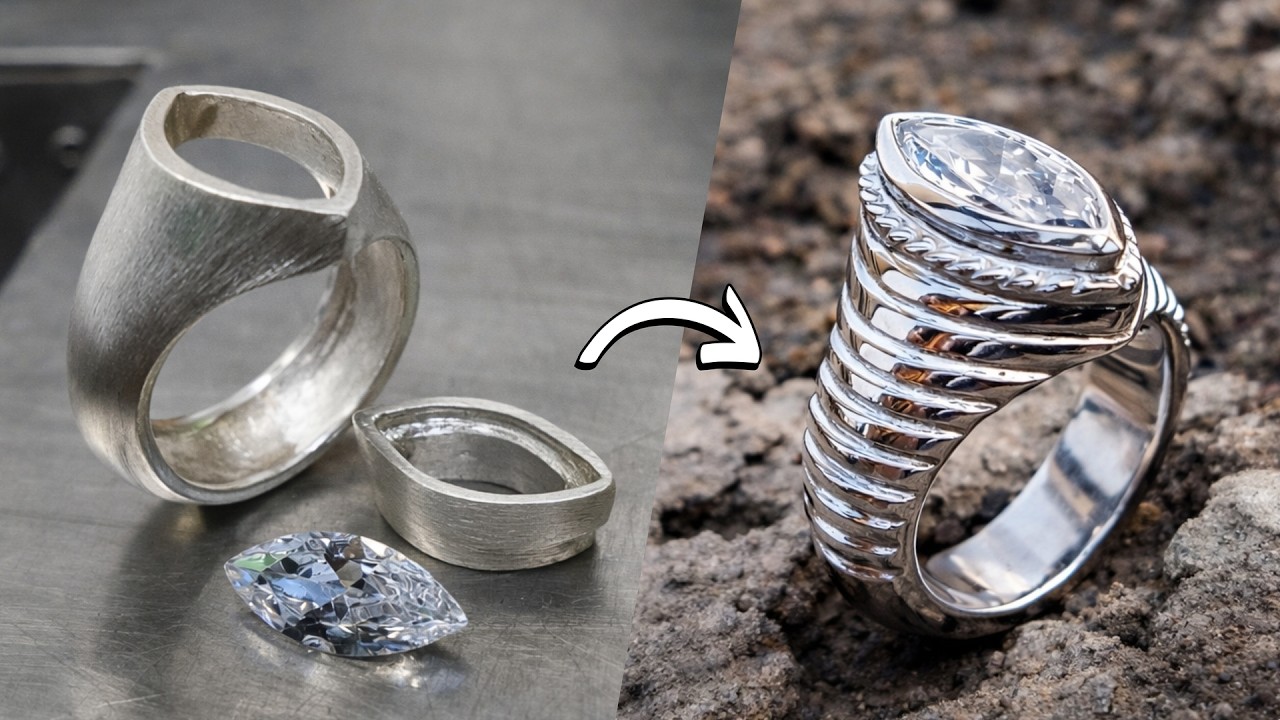 💎 Custom Marquise Diamond Ring Creation | Master Jeweler Handmade Process 💍